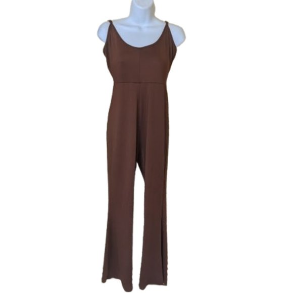 -- Copper Brown Jumpsuit Size Medium - Picture 1 of 4